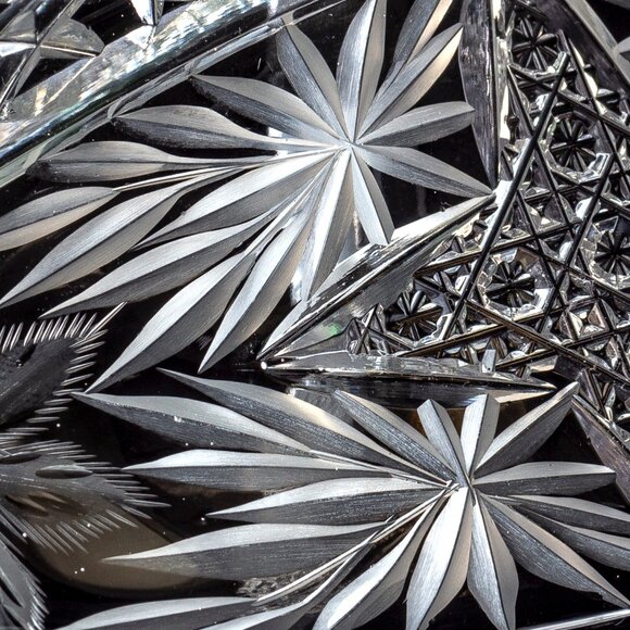 Antique American Brilliant Period Clark Co. Crystal Celery Dish | 19th Century - Picture 4 of 9